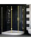 Душевой уголок Vegas Glass AFS-F 120*110 09 01 L профиль золото, стекло прозрачное