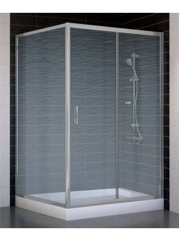 Душевой уголок Vegas Glass ZP+ZPV 120*100 07 02 профиль матовый хром, стекло шиншилла