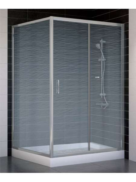 Душевой уголок Vegas Glass ZP+ZPV 120*100 07 02 профиль матовый хром, стекло шиншилла