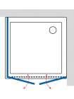 Душевой уголок GuteWetter Practic Square GK-402 правая 85x85 см стекло бесцветное, профиль матовый хром