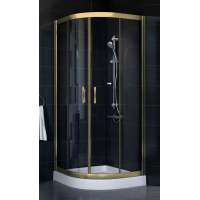 Душевой уголок Vegas Glass ZS-F 80*90 05 01 профиль бронза, стекло прозрачное