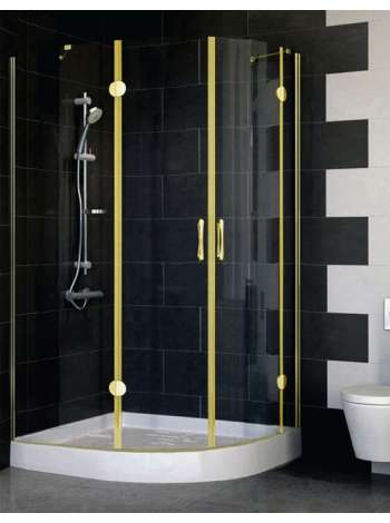 Душевой уголок Vegas Glass AFS-F 110*90 09 01 L профиль золото, стекло прозрачное