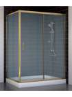 Душевой уголок Vegas Glass ZP+ZPV 140*80 05 10 профиль бронза, стекло сатин