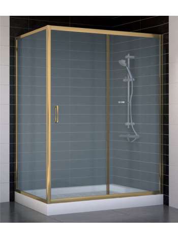 Душевой уголок Vegas Glass ZP+ZPV 140*80 05 10 профиль бронза, стекло сатин