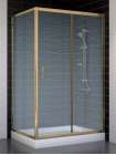 Душевой уголок Vegas Glass ZP+ZPV 110*80 05 02 профиль бронза, стекло шиншилла