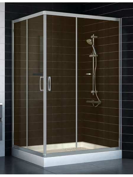 Душевой уголок Vegas Glass ZA-F 0120*100 07 05 профиль матовый хром, стекло бронза