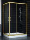 Душевой уголок Vegas Glass ZA-F 80*120 09 01 профиль золото, стекло прозрачное