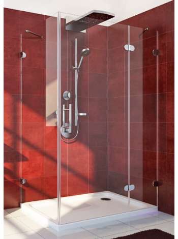 Душевой уголок GuteWetter Lux Rectan GK-003 правый 100x80 см стекло бесцветное 6-8, фурнитура хром