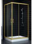 Душевой уголок Vegas Glass ZA-F 90*100 09 01 профиль золото, стекло прозрачное
