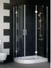 Душевой уголок Vegas Glass AFS-F 100*80 08 01 R профиль глянцевый хром, стекло прозрачное