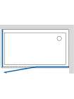 Душевой уголок GuteWetter Lux Rectan GK-003 правый 100x90 см стекло бесцветное 6-8, фурнитура хром