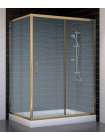 Душевой уголок Vegas Glass ZP+ZPV 130*90 05 02 профиль бронза, стекло шиншилла