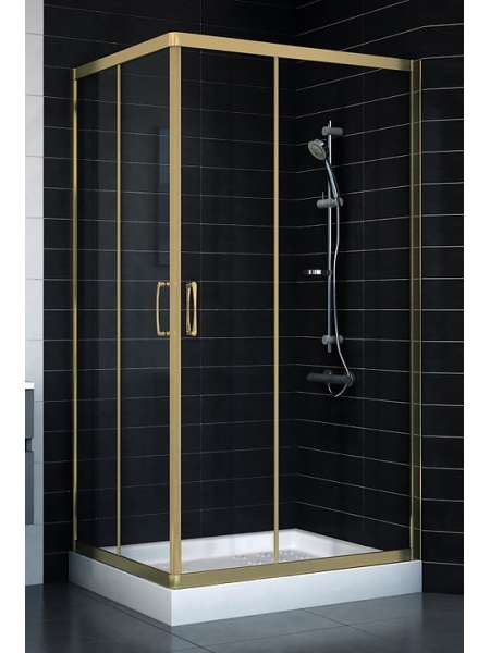 Душевой уголок Vegas Glass ZA-F 80*100 05 01 профиль бронза, стекло прозрачное