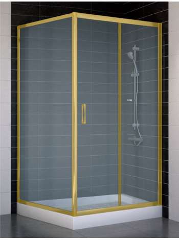 Душевой уголок Vegas Glass ZP+ZPV 100*100 09 10 профиль золото, стекло сатин