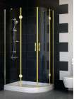 Душевой уголок Vegas Glass AFS-F 100*80 09 01 L профиль золото, стекло прозрачное