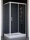 Душевой уголок Vegas Glass ZP+ZPV 100*80 01 01 профиль белый, стекло прозрачное