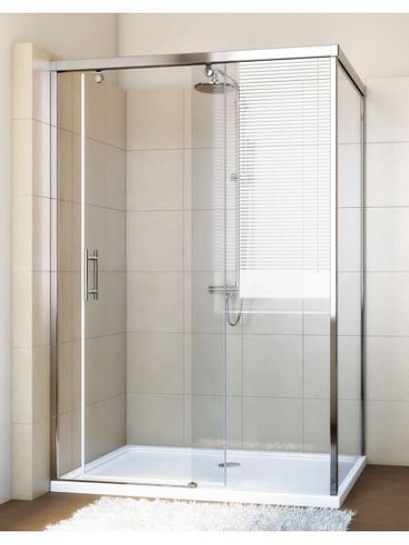 Душевой уголок GuteWetter Slide Rectan GK-863B правая 150x80 см стекло бесцветное, профиль хром