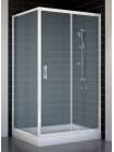 Душевой уголок Vegas Glass ZP+ZPV 100*90 01 10 профиль белый, стекло сатин