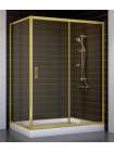 Душевой уголок Vegas Glass ZP+ZPV 140*80 09 05 профиль золото, стекло бронза