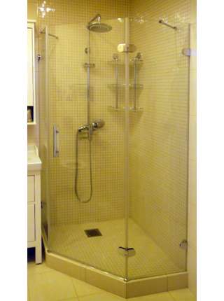 Душевой уголок GuteWetter Lux Festt GK-001 правый 90x90 см стекло бесцветное, фурнитура хром
