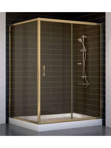 Душевой уголок Vegas Glass ZP+ZPV 140*100 05 05 профиль бронза, стекло бронза