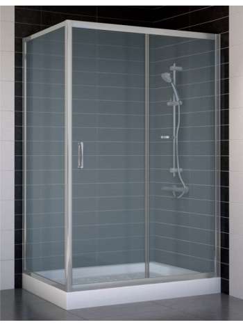 Душевой уголок Vegas Glass ZP+ZPV 120*70 07 10 профиль матовый хром, стекло сатин