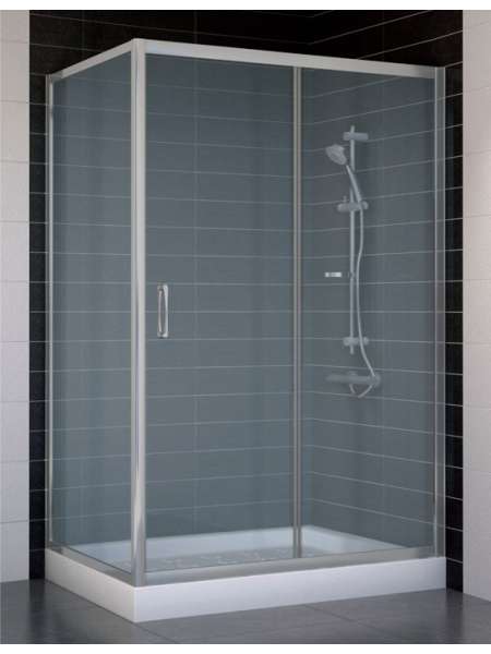 Душевой уголок Vegas Glass ZP+ZPV 120*70 07 10 профиль матовый хром, стекло сатин