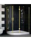 Душевой уголок Vegas Glass AFS-F 120*110 09 01 R профиль золото, стекло прозрачное