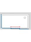 Душевой уголок GuteWetter Practic Rectan GK-403 правая 125x100 см стекло бесцветное, профиль матовый хром