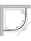 Душевой уголок GuteWetter Shape Round GK-864A 100x100 см стекло бесцветное, профиль хром