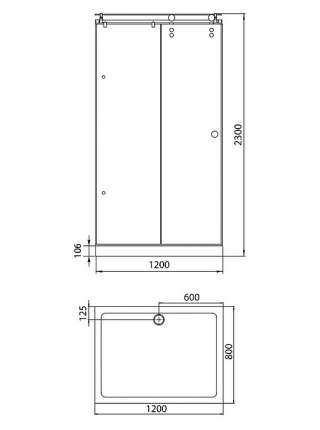 Душевой уголок Aquanet Gamma 1208-12 R