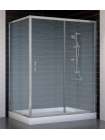 Душевой уголок Vegas Glass ZP+ZPV 140*90 07 02 профиль матовый хром, стекло шиншилла