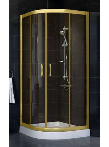 Душевой уголок Vegas Glass ZS-F 80*100 09 05 профиль золото, стекло бронза