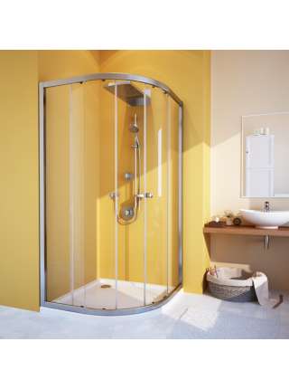 Душевой уголок GuteWetter Shape Round GK-864A 100x100 см стекло бесцветное, профиль хром