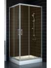 Душевой уголок Vegas Glass ZA-F 80*90 07 10 профиль матовый хром, стекло бронза