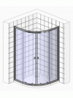 Душевой уголок GuteWetter Shape Round GK-864A 100x100 см стекло бесцветное, профиль хром