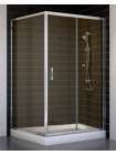 Душевой уголок Vegas Glass ZP+ZPV 110*100 08 05 профиль глянцевый хром, стекло бронза