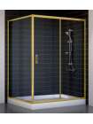 Душевой уголок Vegas Glass ZP+ZPV 140*100 09 01 профиль золото, стекло прозрачное
