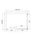 Душевой уголок Vegas Glass ZP+ZPV 140*90 07 02 профиль матовый хром, стекло шиншилла