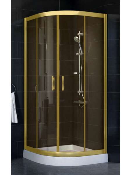 Душевой уголок Vegas Glass ZS 0090 09 05 профиль золото, стекло бронза
