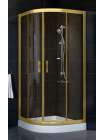 Душевой уголок Vegas Glass ZS-F 80*110 09 05 профиль золото, стекло бронза