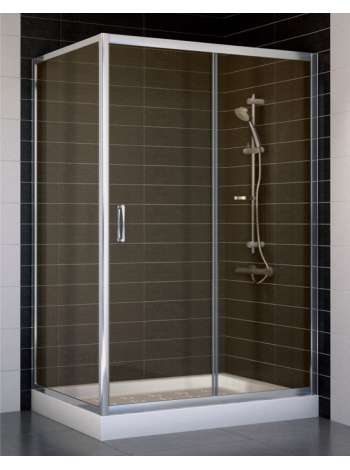 Душевой уголок Vegas Glass ZP+ZPV 120*80 08 05 профиль глянцевый хром, стекло бронза