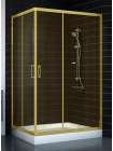 Душевой уголок Vegas Glass ZA-F 80*120 09 05 профиль золото, стекло бронза
