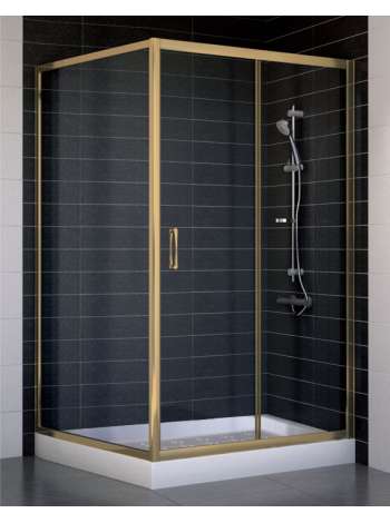 Душевой уголок Vegas Glass ZP+ZPV 110*100 05 01 профиль бронза, стекло прозрачное