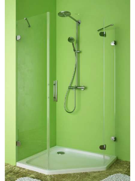 Душевой уголок GuteWetter Lux Festt GK-001 правый 90x90 см стекло бесцветное, фурнитура хром