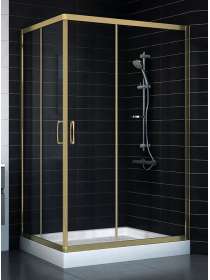 Душевой уголок Vegas Glass ZA-F 80*120 05 01 профиль бронза, стекло прозрачное