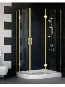 Душевой уголок Vegas Glass AFS-F 110*80 09 01 R профиль золото, стекло прозрачное