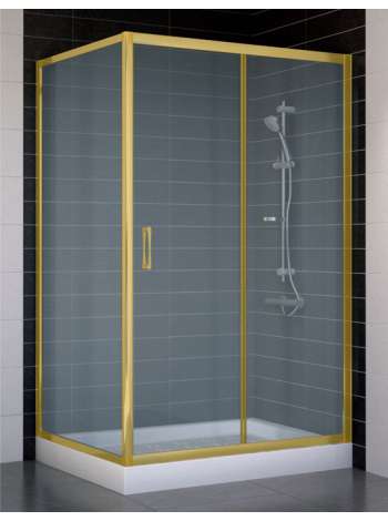 Душевой уголок Vegas Glass ZP+ZPV 110*90 09 10 профиль золото, стекло сатин