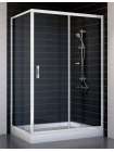 Душевой уголок Vegas Glass ZP+ZPV 120*70 01 01 профиль белый, стекло прозрачное