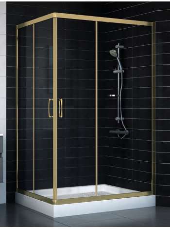 Душевой уголок Vegas Glass ZA-F 90*120 05 01 профиль бронза, стекло прозрачное